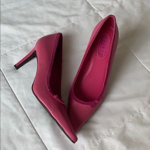 Ralph Lauren Hot Pink/ African Lizard Darcy Heels